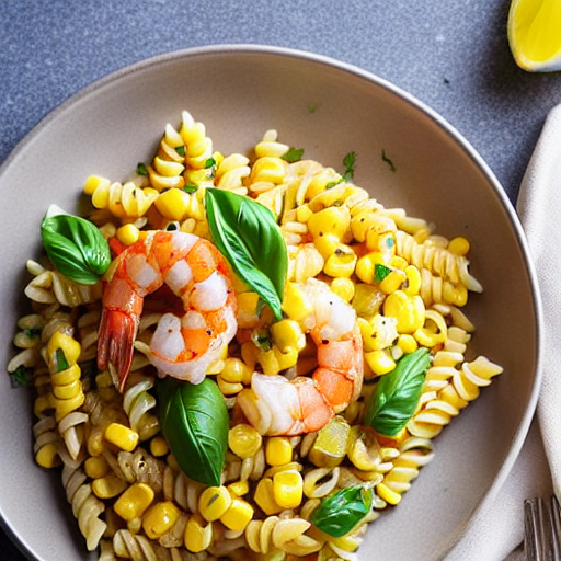 Pasta with Shrimp and Corn