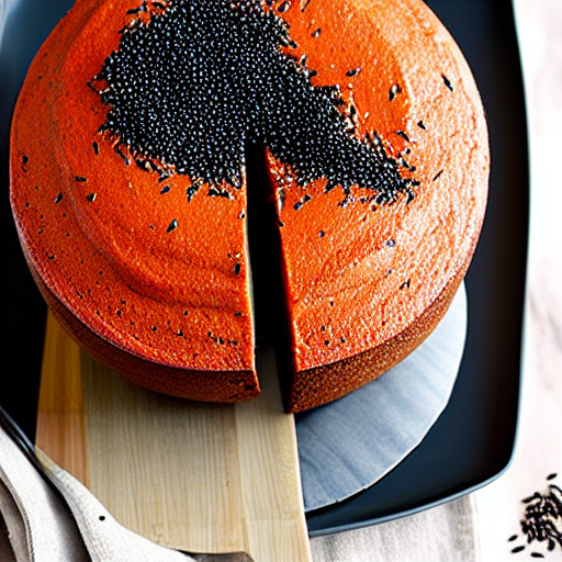 Sweet Potato and Black Sesame Cake