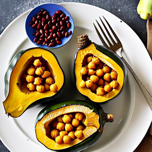 Stuffed Acorn Squash with Chickpeas