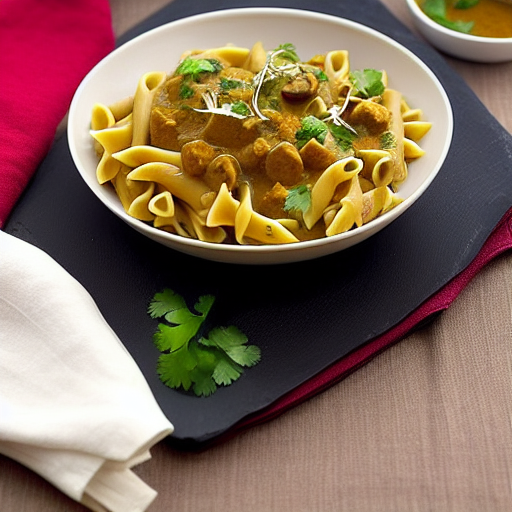 Mushroom Korma Pasta