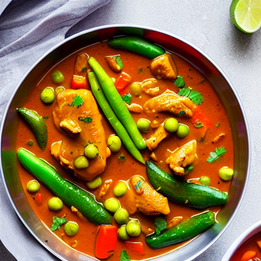 Chicken and Vegetable Curry with Rice