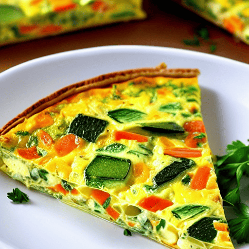 Vegetable and Cheese Frittata with Herbs and Garlic