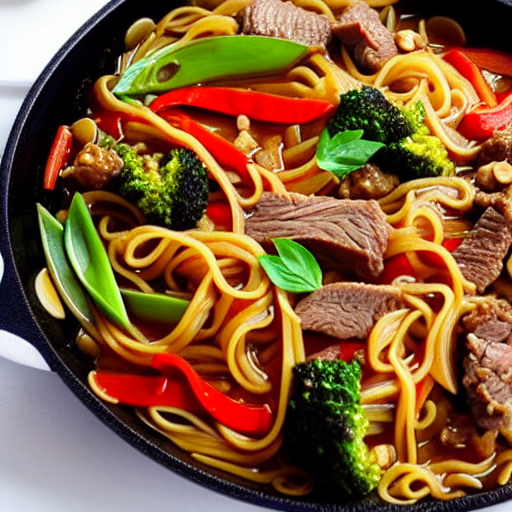 Beef and Vegetable Bake Noodle Stir-Fry Casserole Noodle