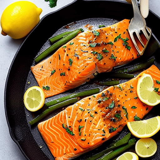 Baked Lemon Garlic Salmon