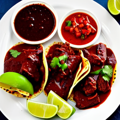 Tacos de Res con Mole