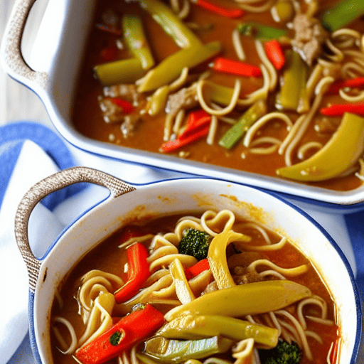Beef and Vegetable Bake Noodle