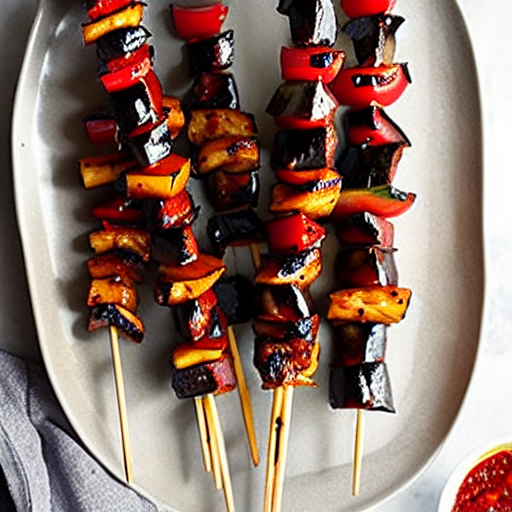 Spicy Eggplant Skewers