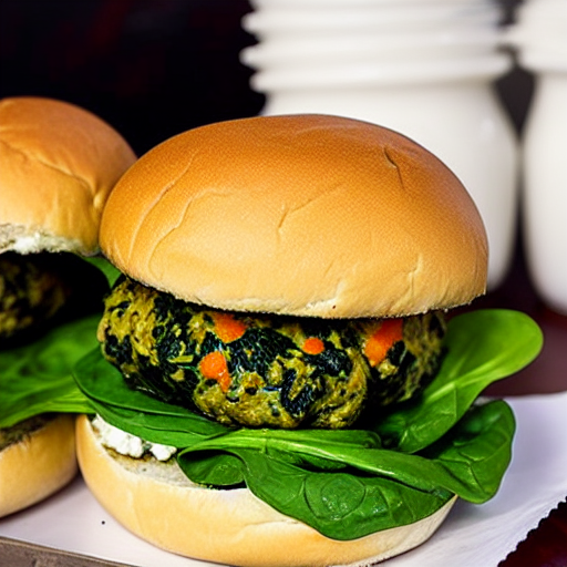 Spinach Feta Burger