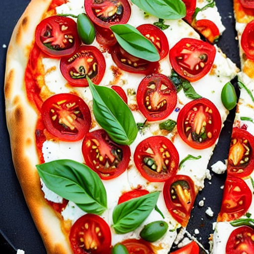 Feta and Tomato Pizza