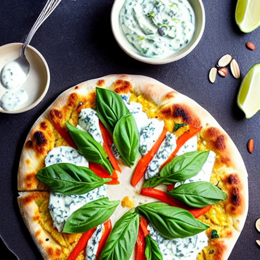 Almond Flour Tzatziki Pizza