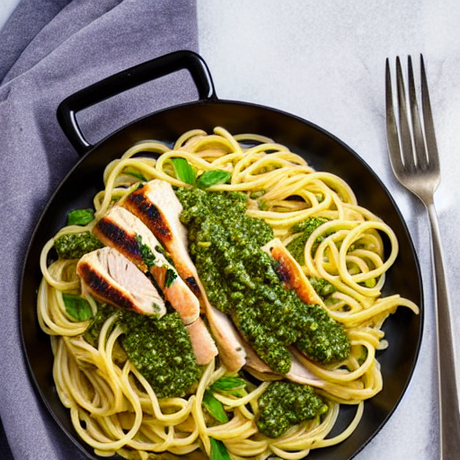 Pasta with Chicken and Pesto