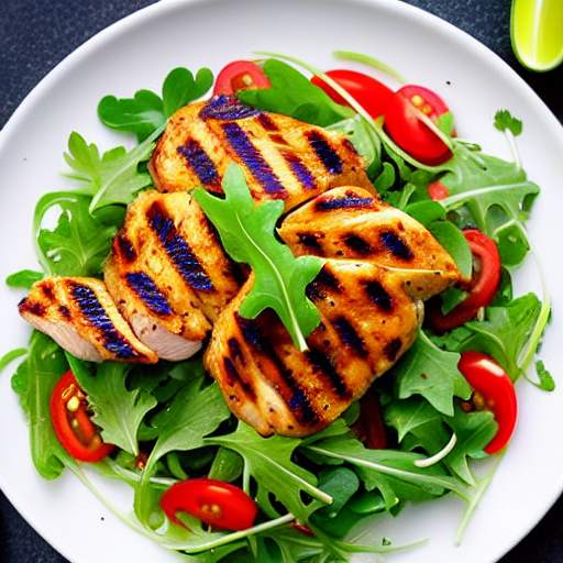 Salada de Rúcula com Frango