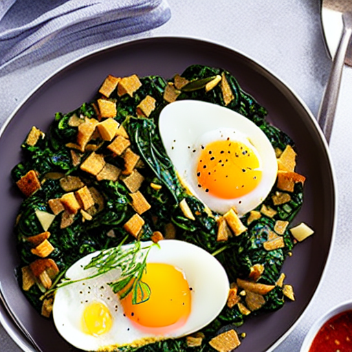 Baked Spinach and Egg