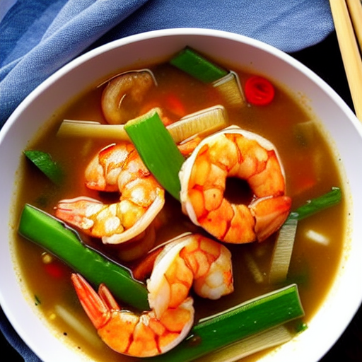 Sweet and Sour Shrimp Stir-Fry Soup