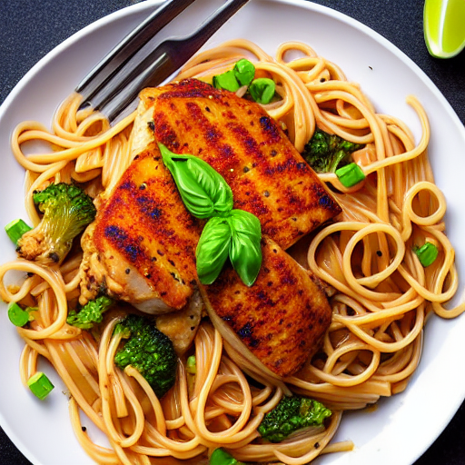 Pasta with Chicken and Seitan