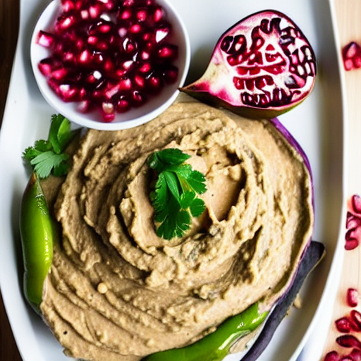 Baba Ghanoush with Pomegranate
