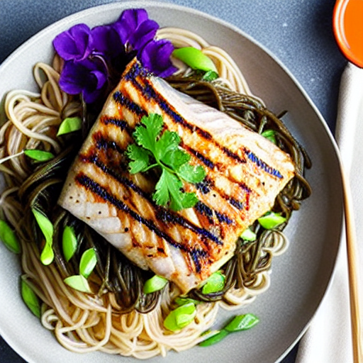 Soba with Grilled Fish