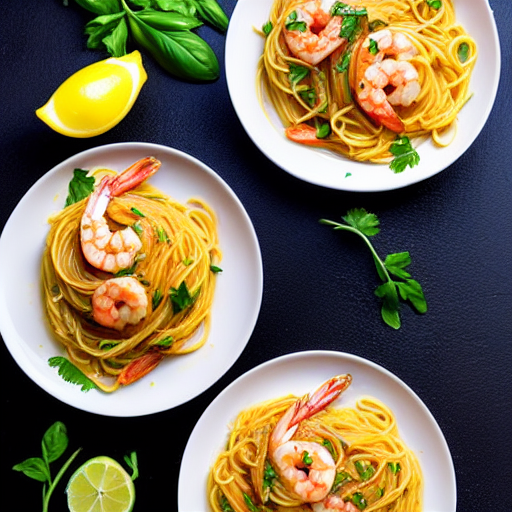 Spaghetti con Gamberi