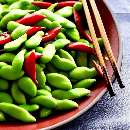 Spicy Garlic Edamame