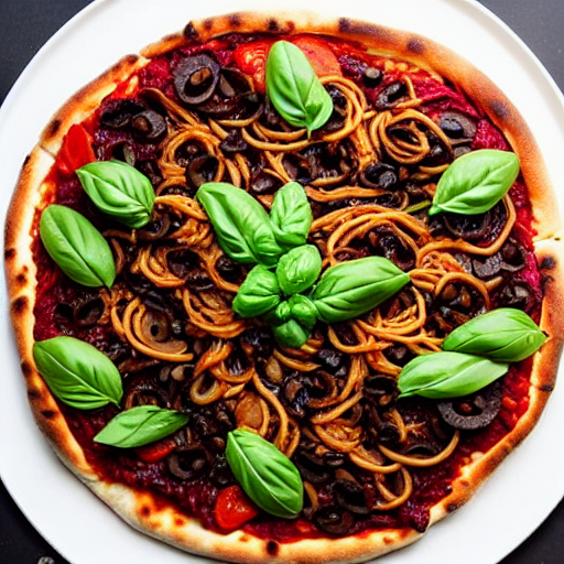 Vegan Jjajangmyeon Pizza
