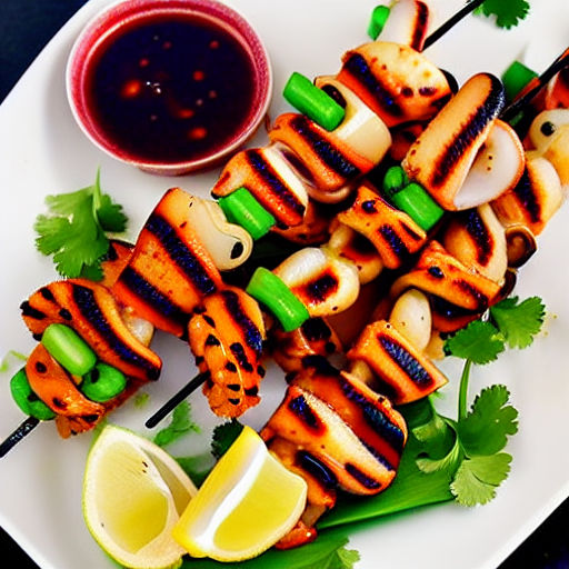 Grilled Squid Skewers