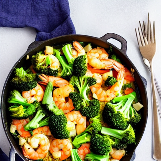 Keto Shrimp and Broccoli Bake