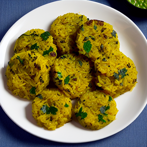 Kothimbir Vadi Rice