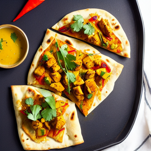 Saffron Chicken Flatbread