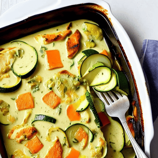 Keto Chicken and Zucchini Bake