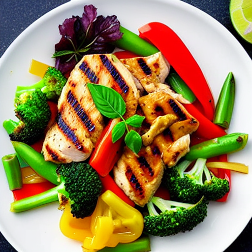 Grilled Chicken and Vegetable Stir-Fry
