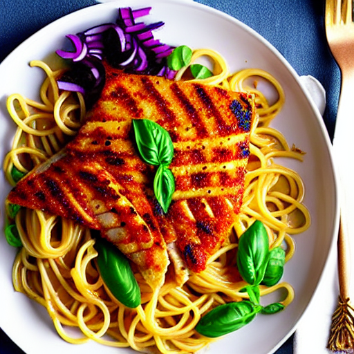 Pasta with Spiced Fish