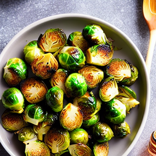 Honey Garlic Roasted Brussels Sprouts