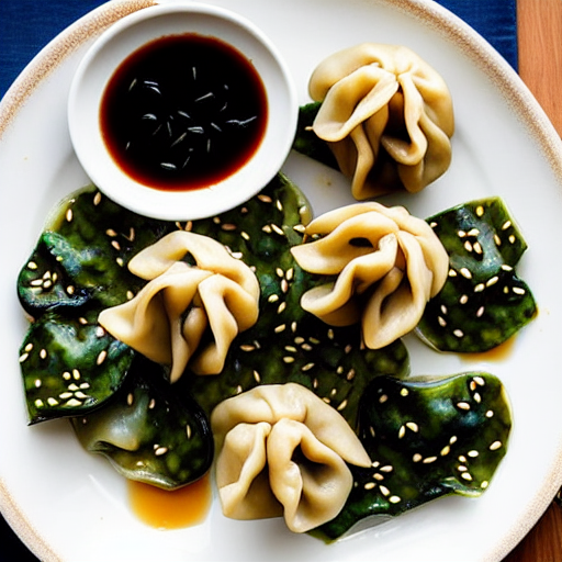 Mushroom and Seaweed Dumplings