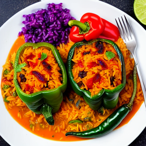 Arroz con Chiles Rellenos