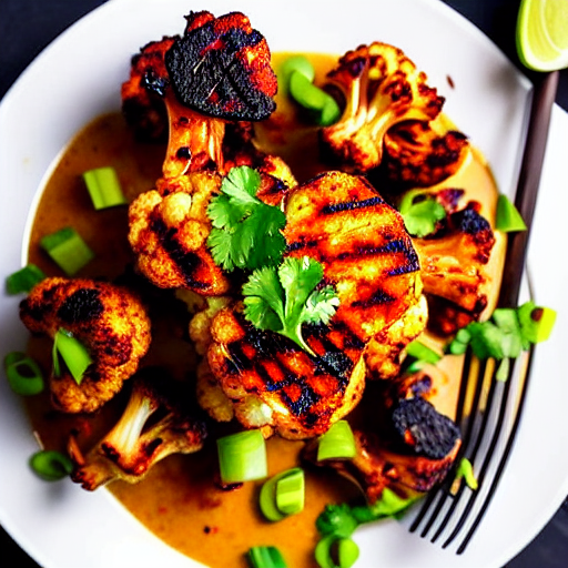 Spicy Tamarind Grilled Cauliflower