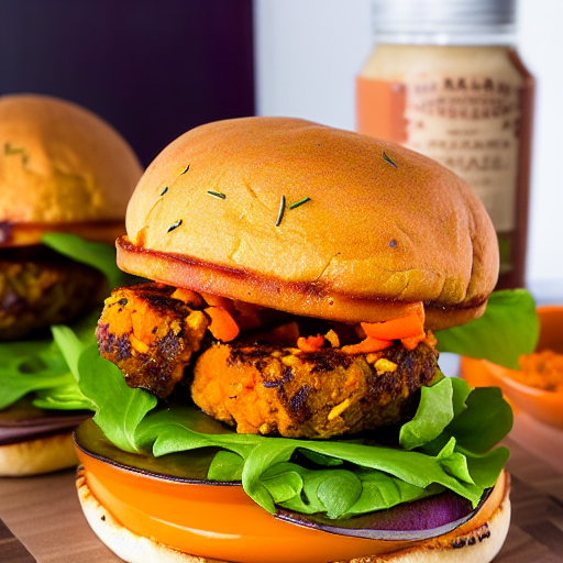 Sweet Potato and Harissa Burger