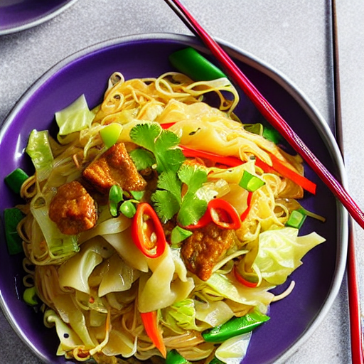 Cabbage and Noodle Stir-Fry