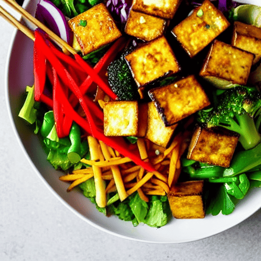 Crispy Tofu and Vegetable Bowl