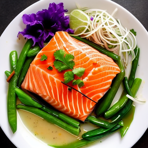 Cá Hồi Nướng Lá Chanh