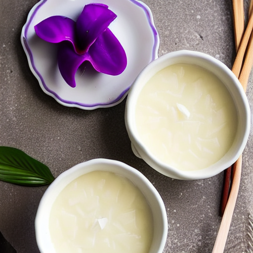 Coconut Jelly with Taro