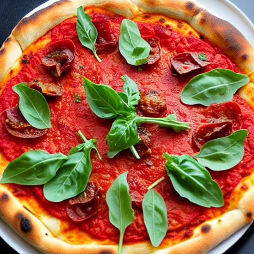 Pizza de Rúcula com Tomate Seco