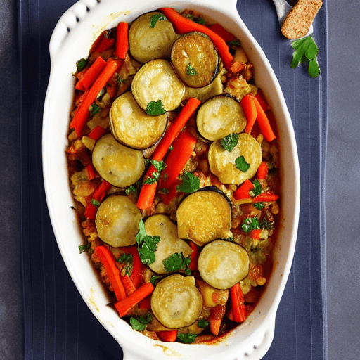 Baked Eggplant and Vegetable Casserole
