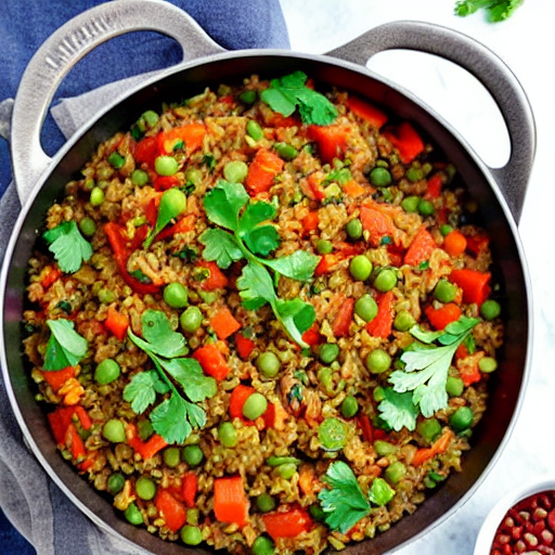 Vegetable and Lentil Pilaf