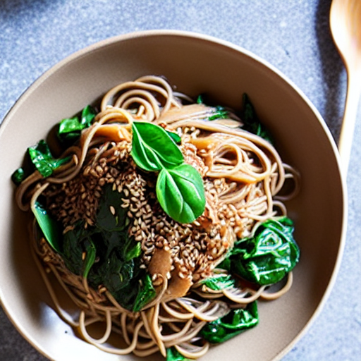Soba with Spinach