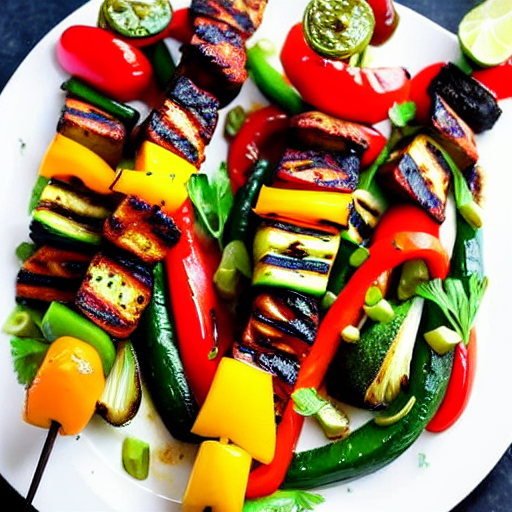 Grilled Vegetable Kebab