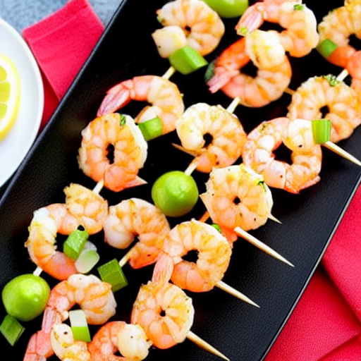 Lemon Garlic Shrimp Skewers