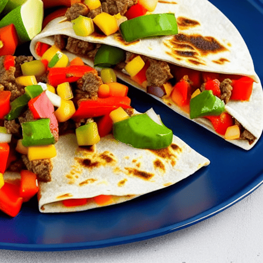 Beef and Vegetable Quesadilla