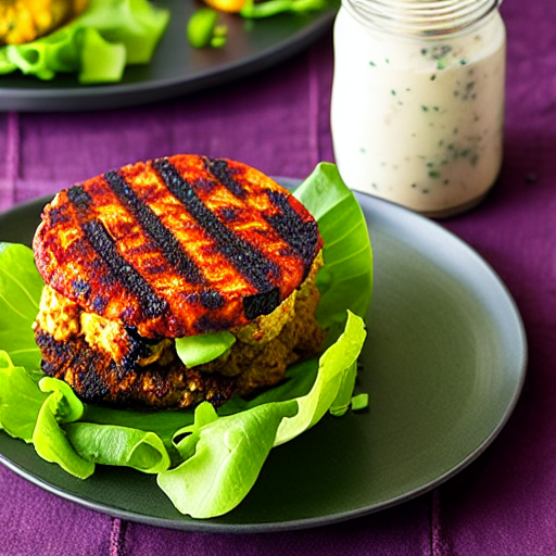 Keto Tandoori Cauliflower Burger