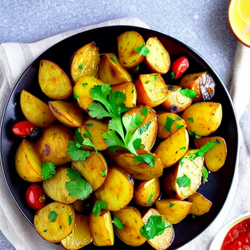 Cilantro Garlic Potatoes