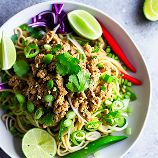 Keto Larb Noodle Salad
